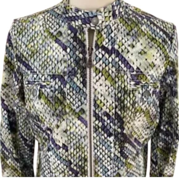 Mob jacket with reptile design by Chicos 2 (10). - Picture 1 of 13